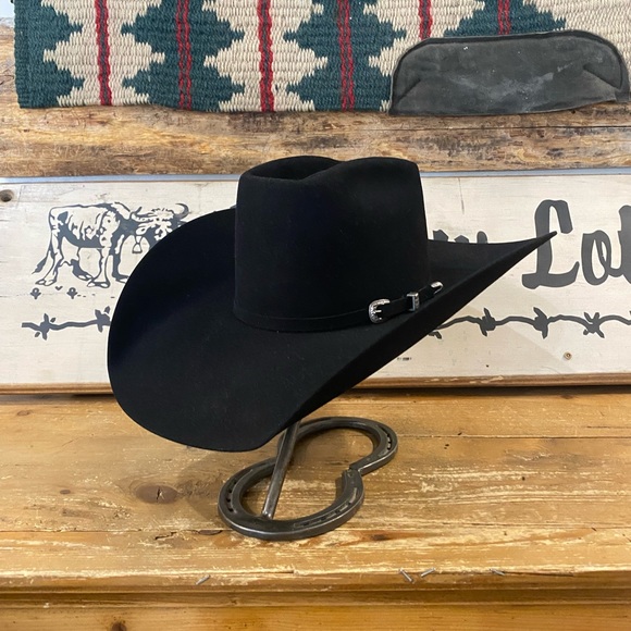 BRAND NEW Custom Black Felt Atwood Cowboy Hat - Picture 2 of 3